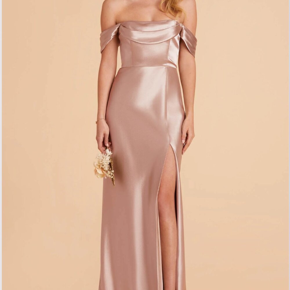 Birdy Grey Mia Convertible Shiny Satin Bridesmaid Dress - Taupe